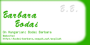 barbara bodai business card